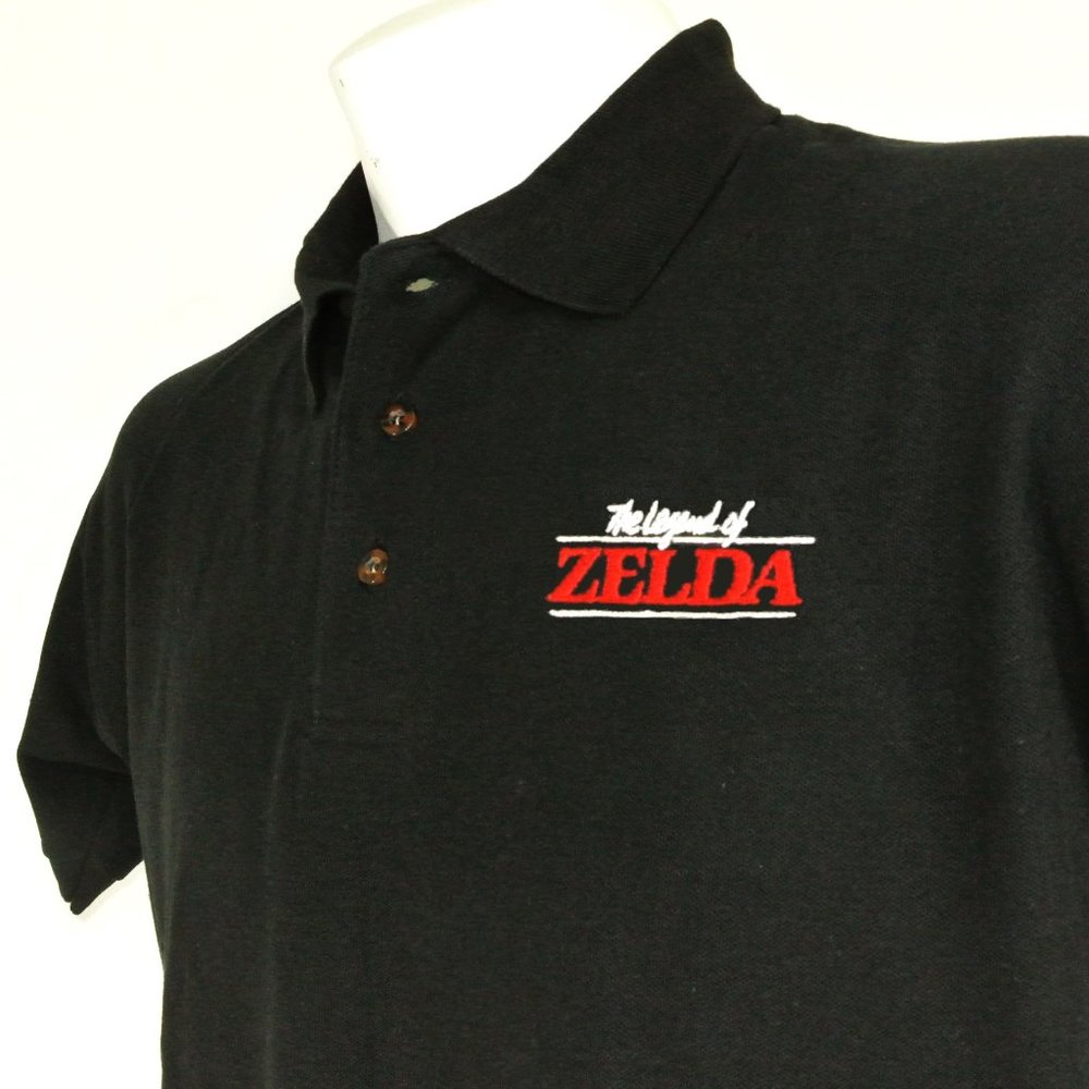 The Legend of ZELDA Vintage NES Nintendo Video Game Employee Uniform Polo Shirt